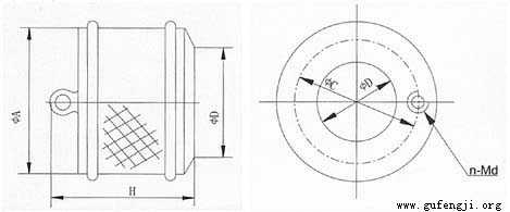 罗茨鼓风机AF过滤器外形图